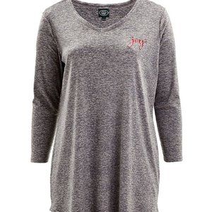 NWT LAURA ASHLEY Gray & Red 'Joy' Sleep Dress - M
